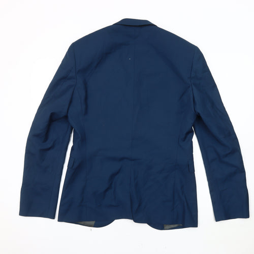 Next Men's Blue Blazer, 38R, Single-Breasted Jacket
