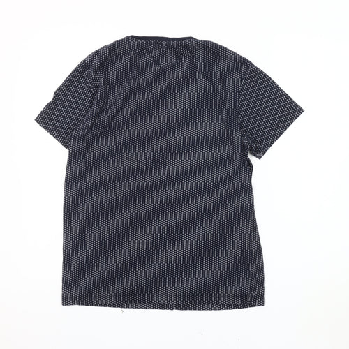 Burton Menswear London Men's Blue Geometric T-Shirt, Size S