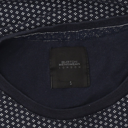 Burton Menswear London Men's Blue Geometric T-Shirt, Size S