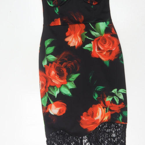 ASOS Women's Floral Midi Bodycon Dress, Size 12, Party