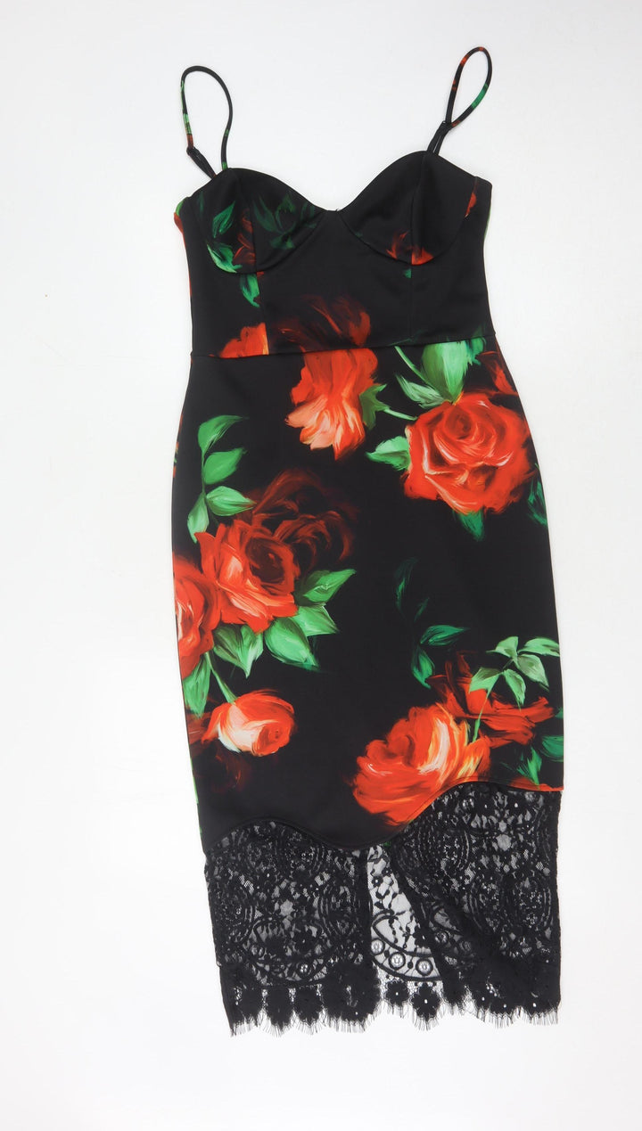 ASOS Women's Floral Midi Bodycon Dress, Size 12, Party