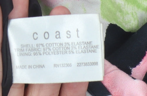 Coast Floral Multicoloured Sleeveless Top Size 8