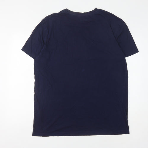 Kappa Men's Blue 4XL T-Shirt Short Sleeve Crew Neck