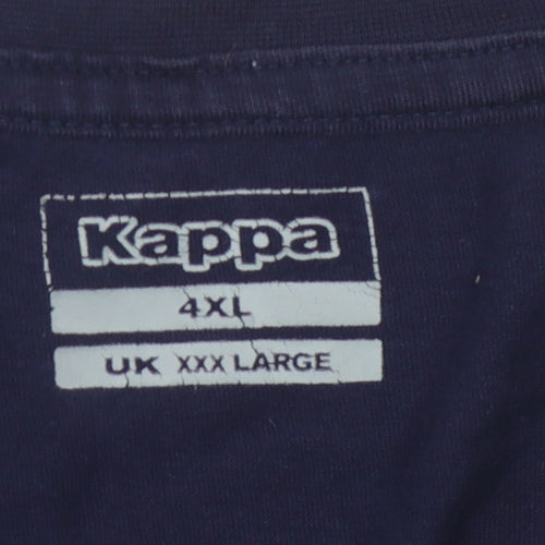 Kappa Men's Blue 4XL T-Shirt Short Sleeve Crew Neck
