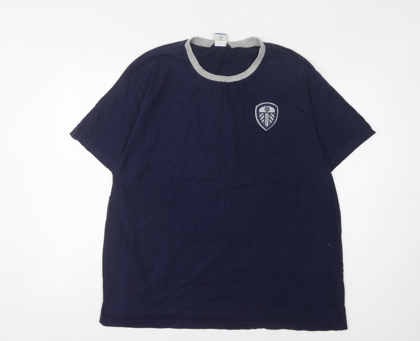 LUFC Men's Blue Ringer T-Shirt - 2XL