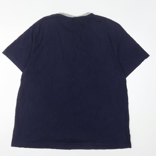LUFC Men's Blue Ringer T-Shirt - 2XL