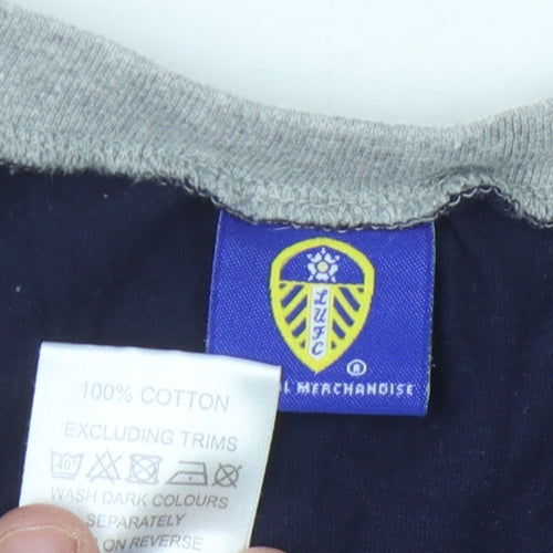 LUFC Men's Blue Ringer T-Shirt - 2XL