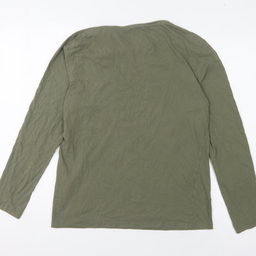 Jack & Jones Men's M Green Long Sleeve T-Shirt