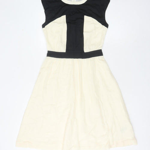 Gap Women's Black & Ivory Fit & Flare Dress, Size 6