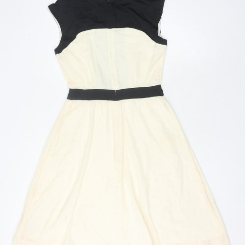 Gap Women's Black & Ivory Fit & Flare Dress, Size 6