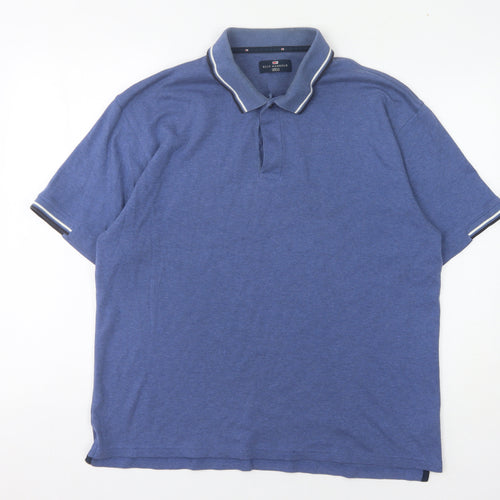 Marks and Spencer Men's Blue Medium Polo Shirt