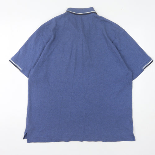 Marks and Spencer Men's Blue Medium Polo Shirt
