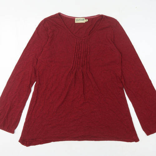 Braintree Women's Red Long Sleeve Blouse Size 14