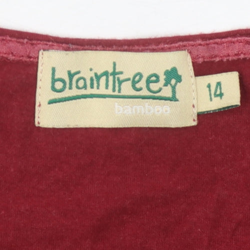 Braintree Women's Red Long Sleeve Blouse Size 14