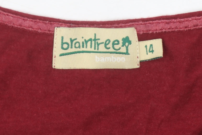 Braintree Women's Red Long Sleeve Blouse Size 14