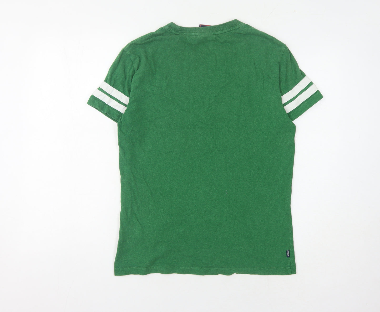 Superdry Men's Green Crew Neck T-Shirt M Logo