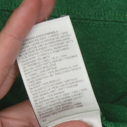 Superdry Men's Green Crew Neck T-Shirt M Logo