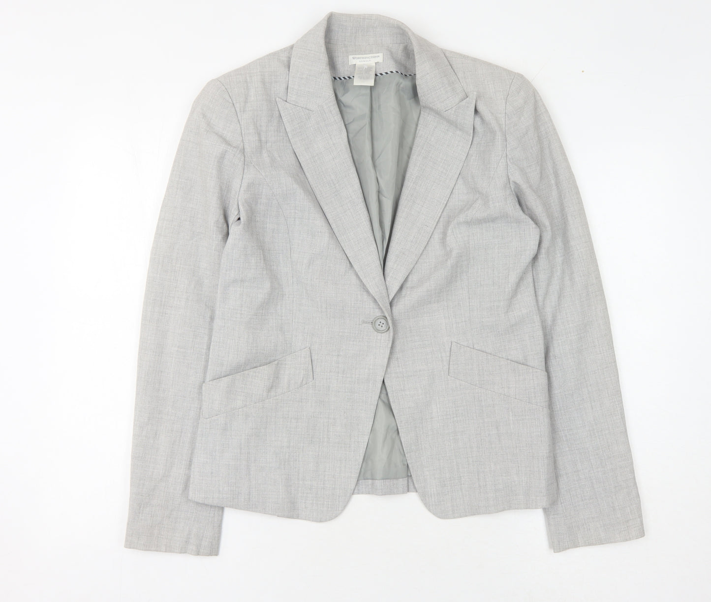 Worthington Women's Grey Blazer Size 8 Stretch Workwear
