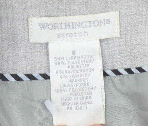 Worthington Women's Grey Blazer Size 8 Stretch Workwear