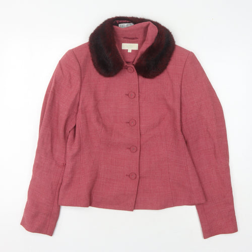 Marks and Spencer Women's Red Blazer UK 10 Shawl Collar