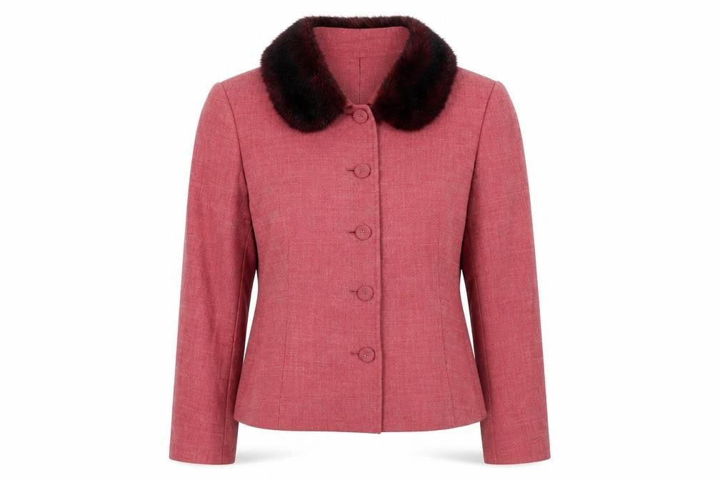 Front view of Marks & Spencer Women's Red Blazer UK 10 Shawl Collar