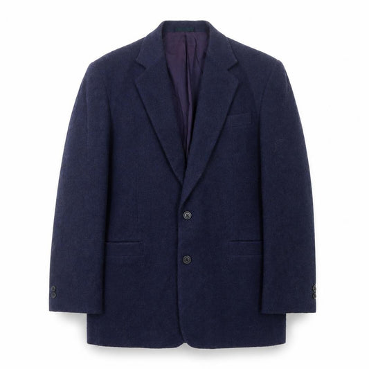 Front view of Willson Men's Blue Wool Blazer Jacket, size 38