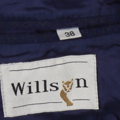 Willson Men's Blue Wool Blazer Jacket Size 38