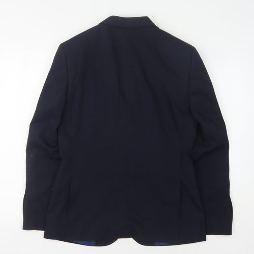 Marks and Spencer Men's Blue Wool Blend Blazer, Size 36 Short