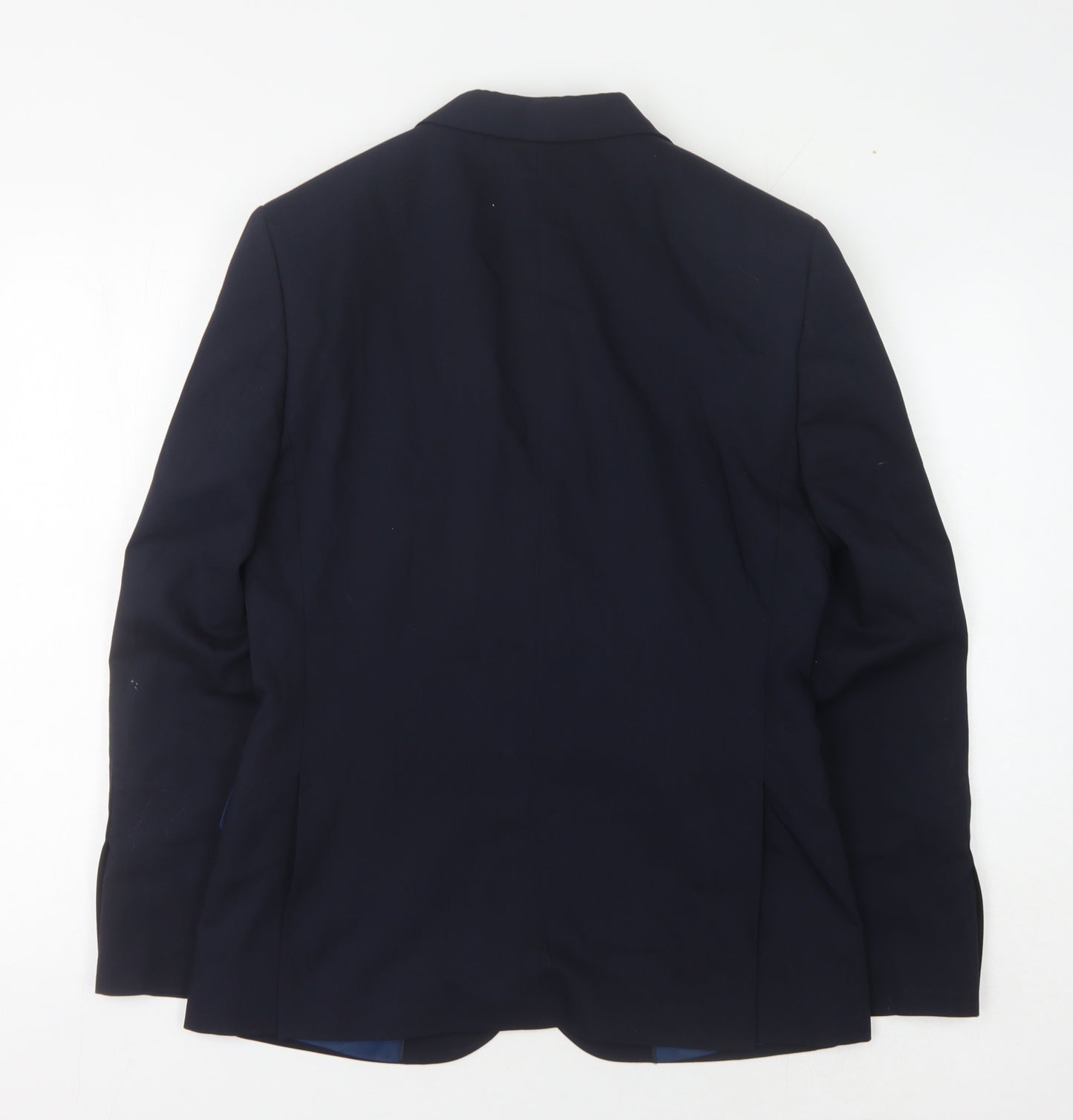 Marks and Spencer Men's Blue Wool Blend Blazer, Size 36 Short