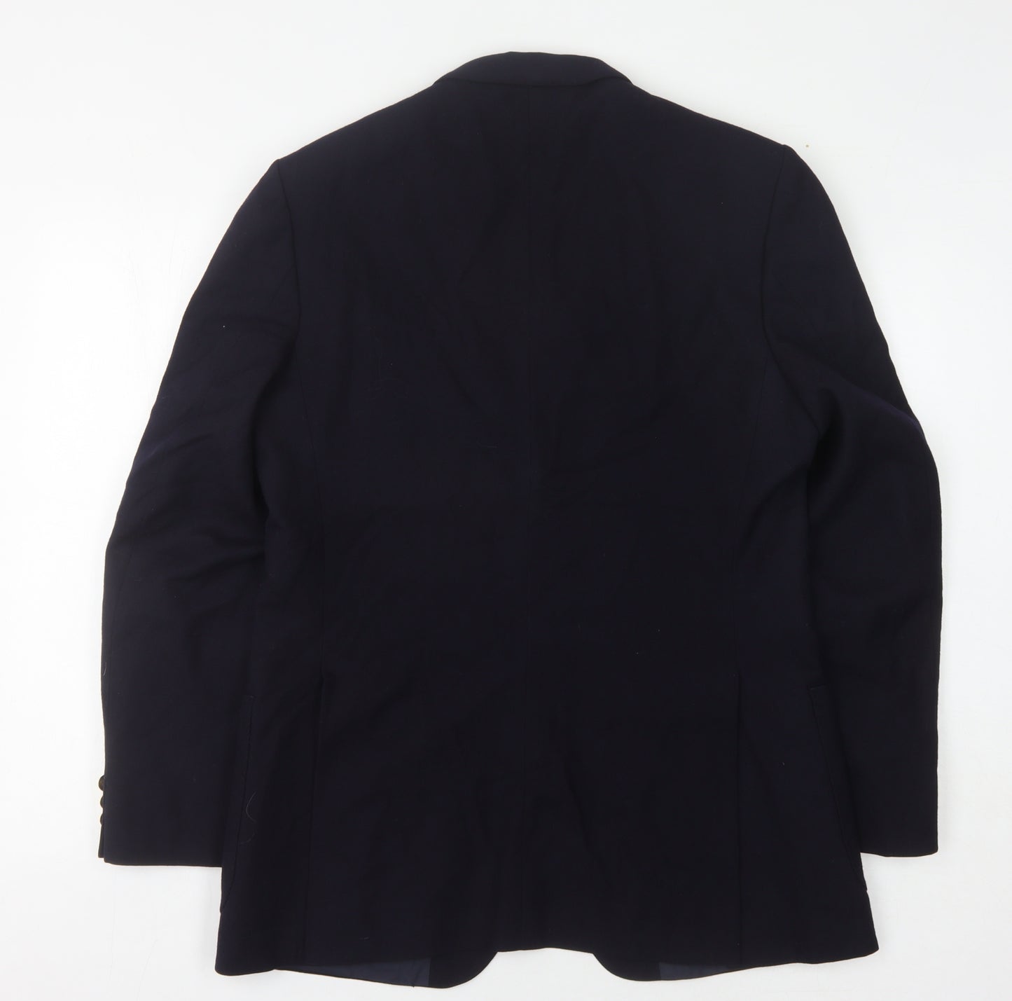 The Label Men's Blue Wool Blazer 40R Classic Formal