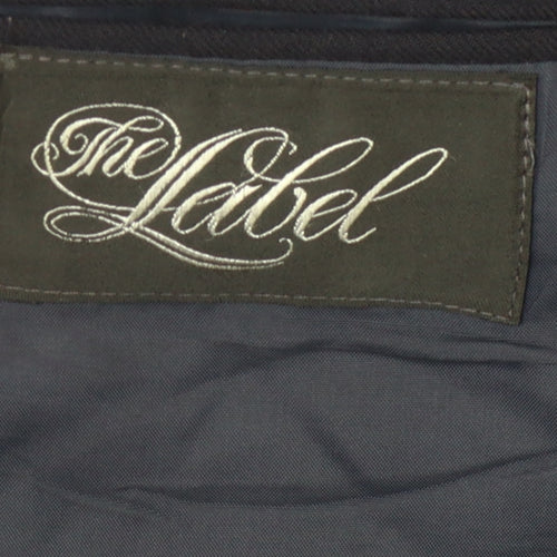 The Label Men's Blue Wool Blazer 40R Classic Formal