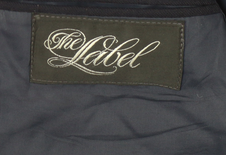 The Label Men's Blue Wool Blazer 40R Classic Formal