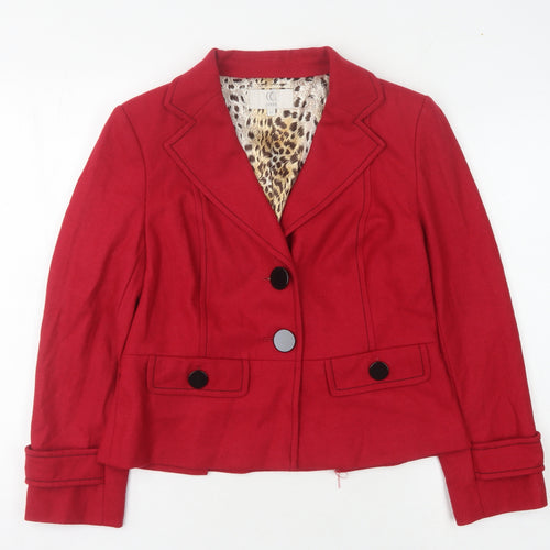 CC Petite Red Blazer for Women, Size 10, Classic Style