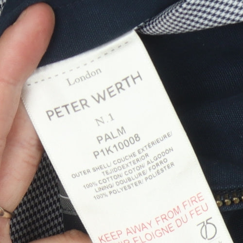 Peter Werth Men's Blue Cotton Jacket, Size S, Basic Style