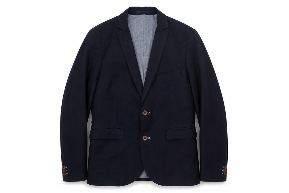 Front view of Burton Men's Blue Blazer Jacket, Small, Autumn/Spring