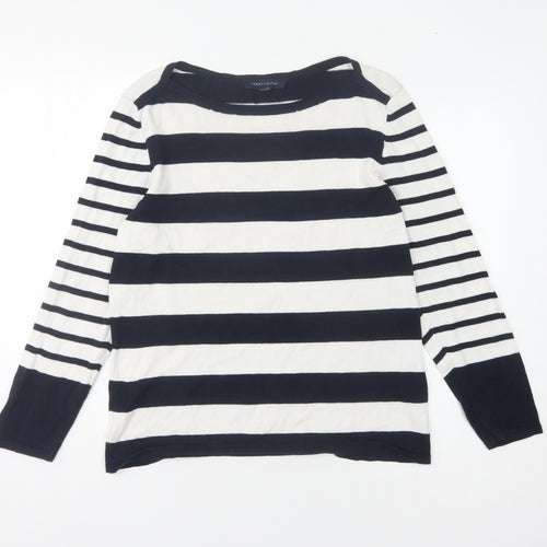 Tommy Hilfiger Women's Black Striped Jumper L