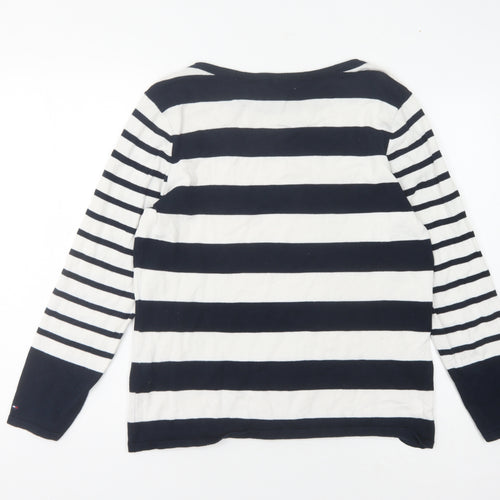 Tommy Hilfiger Women's Black Striped Jumper L