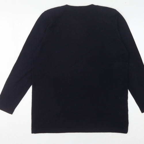 Country Casuals Women's Black Floral Pullover Jumper M
