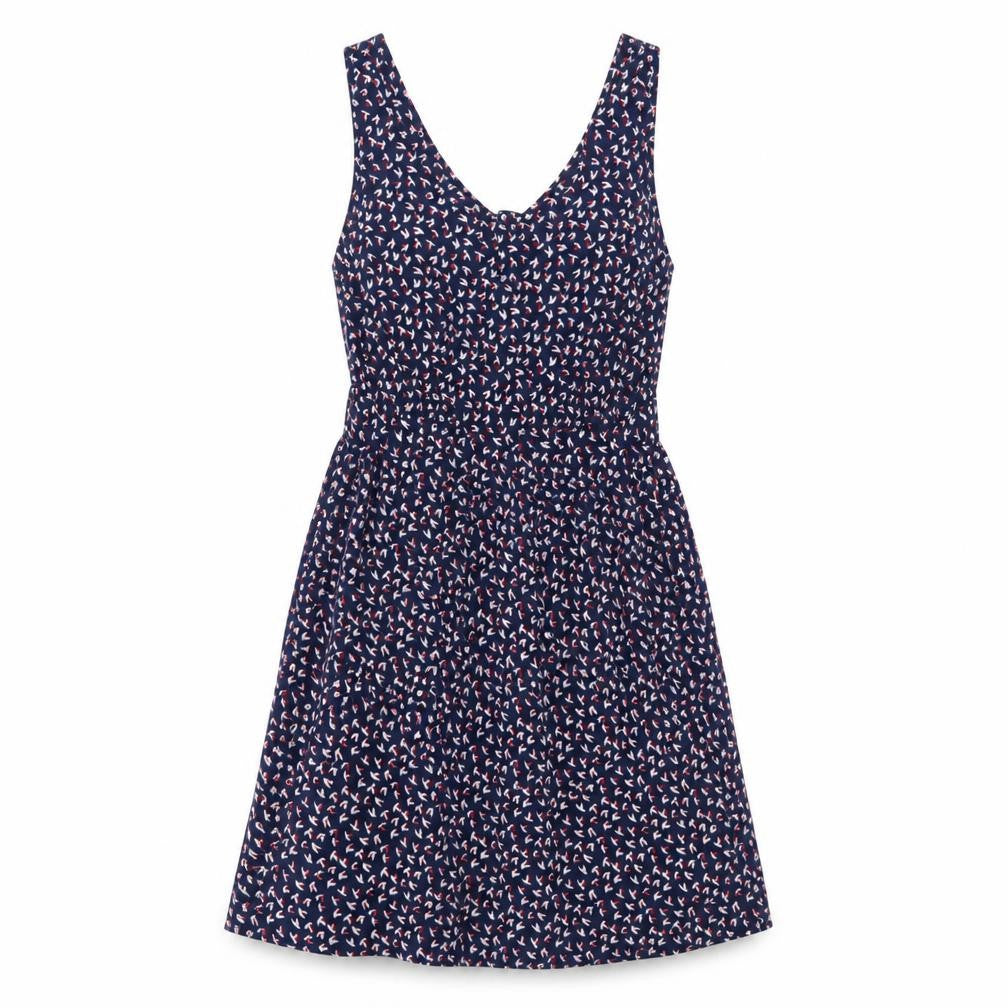 Pussycat London Women's Blue V-Neck Fit & Flare Dress XS
