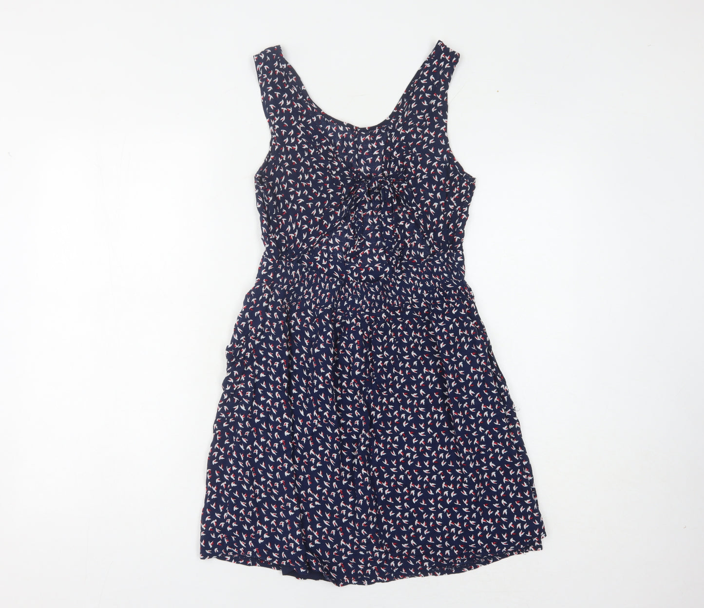 Pussycat London Women's Blue V-Neck Fit & Flare Dress XS