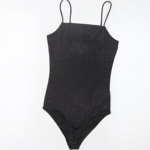 Topshop Women's Black Bodysuit Size 8 Slim Fit