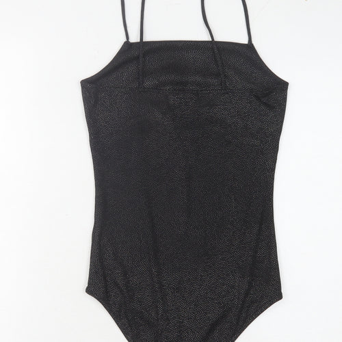 Topshop Women's Black Bodysuit Size 8 Slim Fit