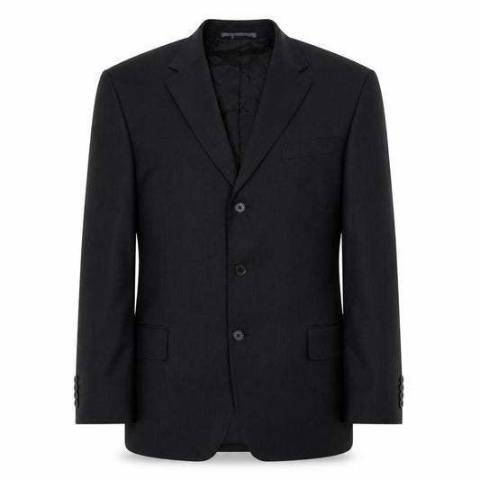 Next Men's Black Striped Wool Blazer 40R