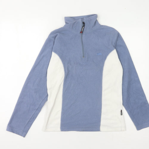 Trespass Women's Blue Small 1/2 Zip Fleece Pullover