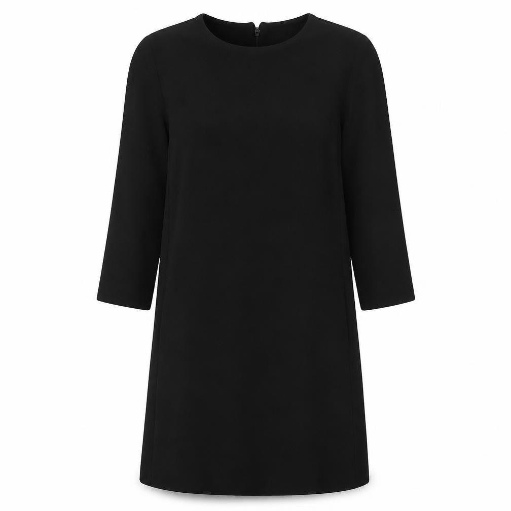 Front view of Basic Women's Black Shift Dress, size S