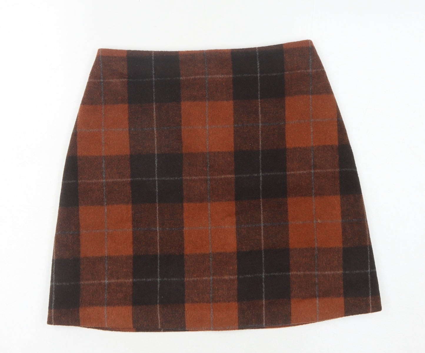 New Look Women's Brown Check Pencil Skirt, Size 6