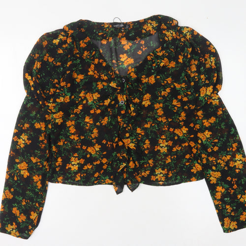 Nasty Gal Women's Multicoloured Floral Blouse Size 12