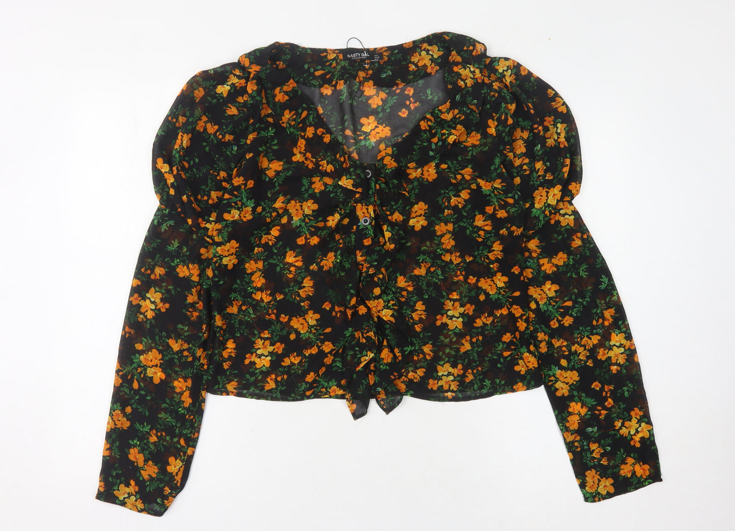 Nasty Gal Women's Multicoloured Floral Blouse Size 12