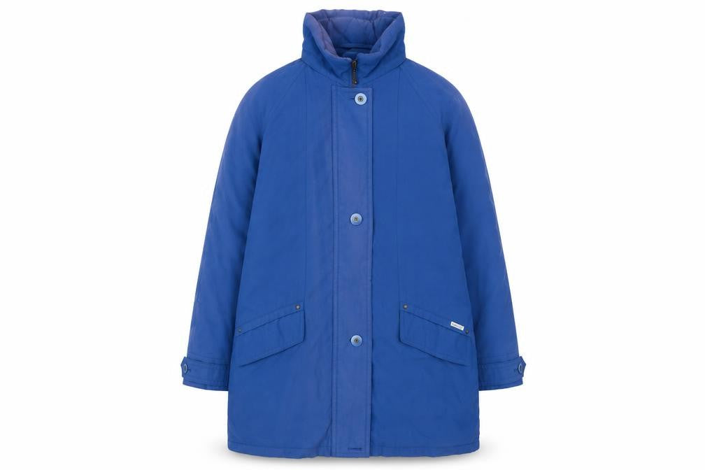 Front view of Dannimac Women's Blue Rain Coat M - Classic Waterproof