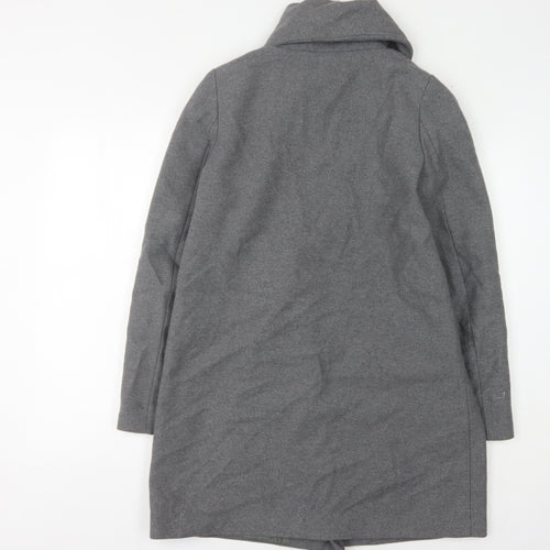 Stile Benetton Women's Grey Wool Blend Overcoat Size 14
